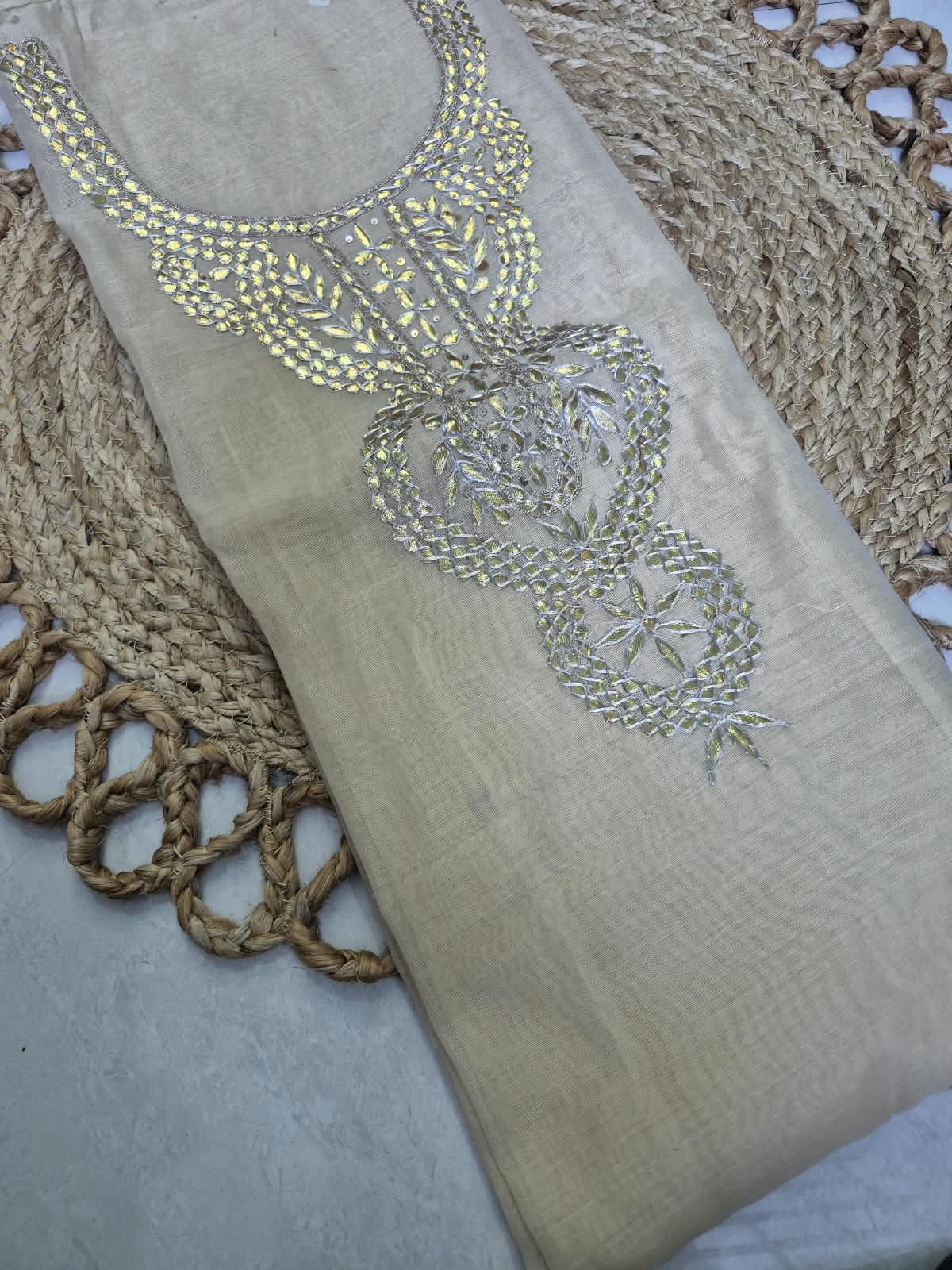 Riwaayat Gota Patti Chanderi Kurta pcs