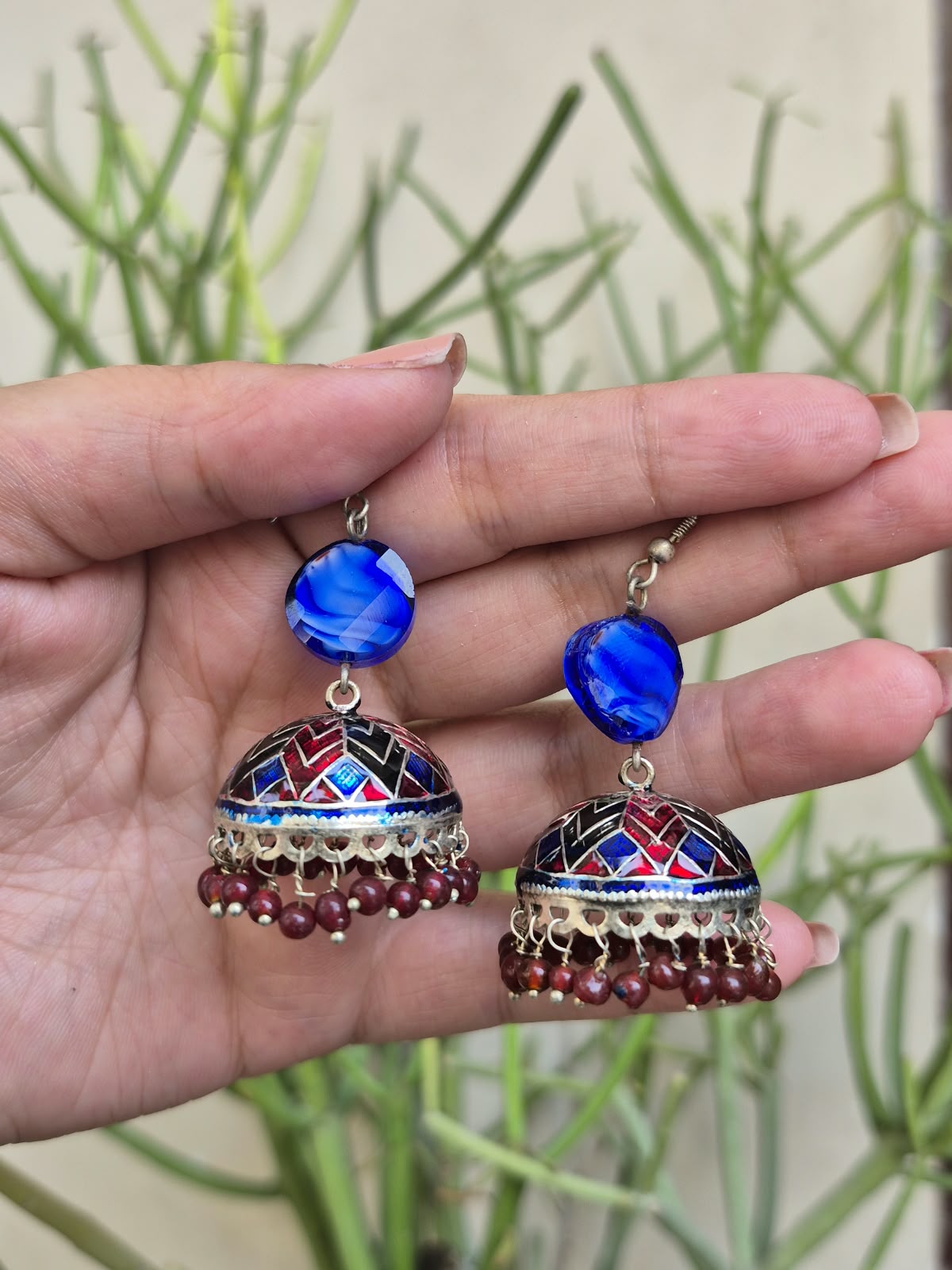 Oxidized Jhumki Earrings
