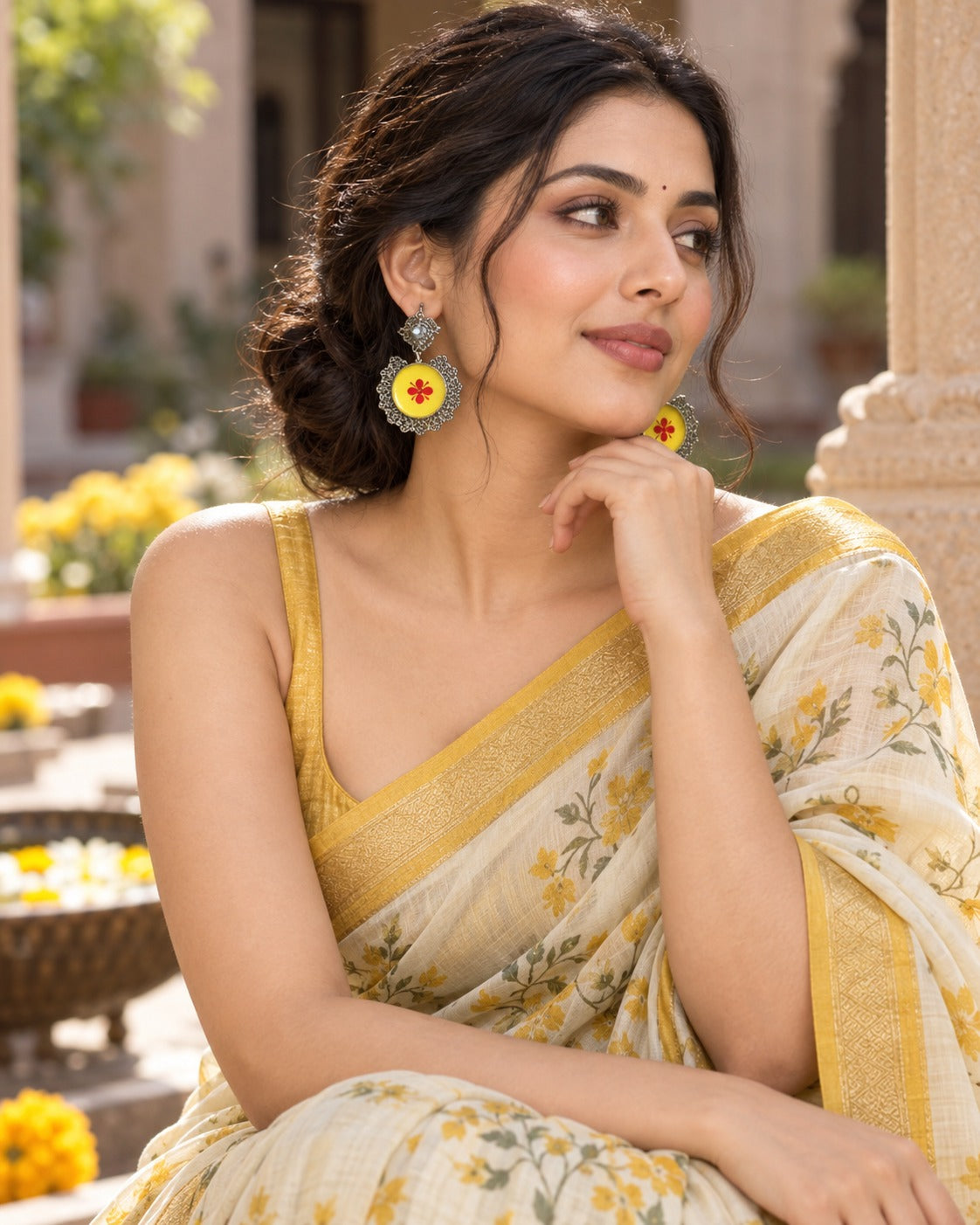 Madhubani Meenakari Earrings