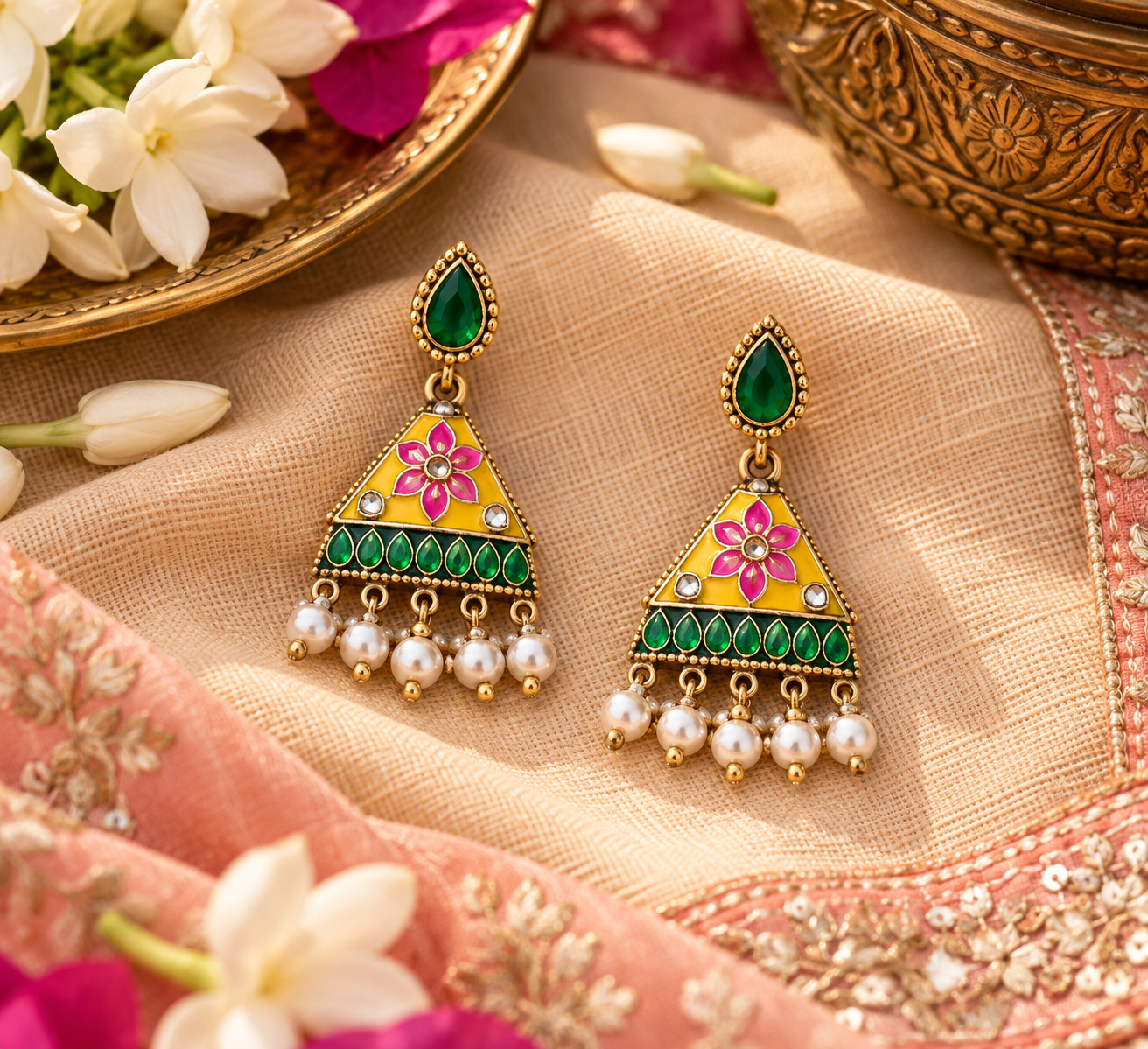 Iraani Meenakari Earrings