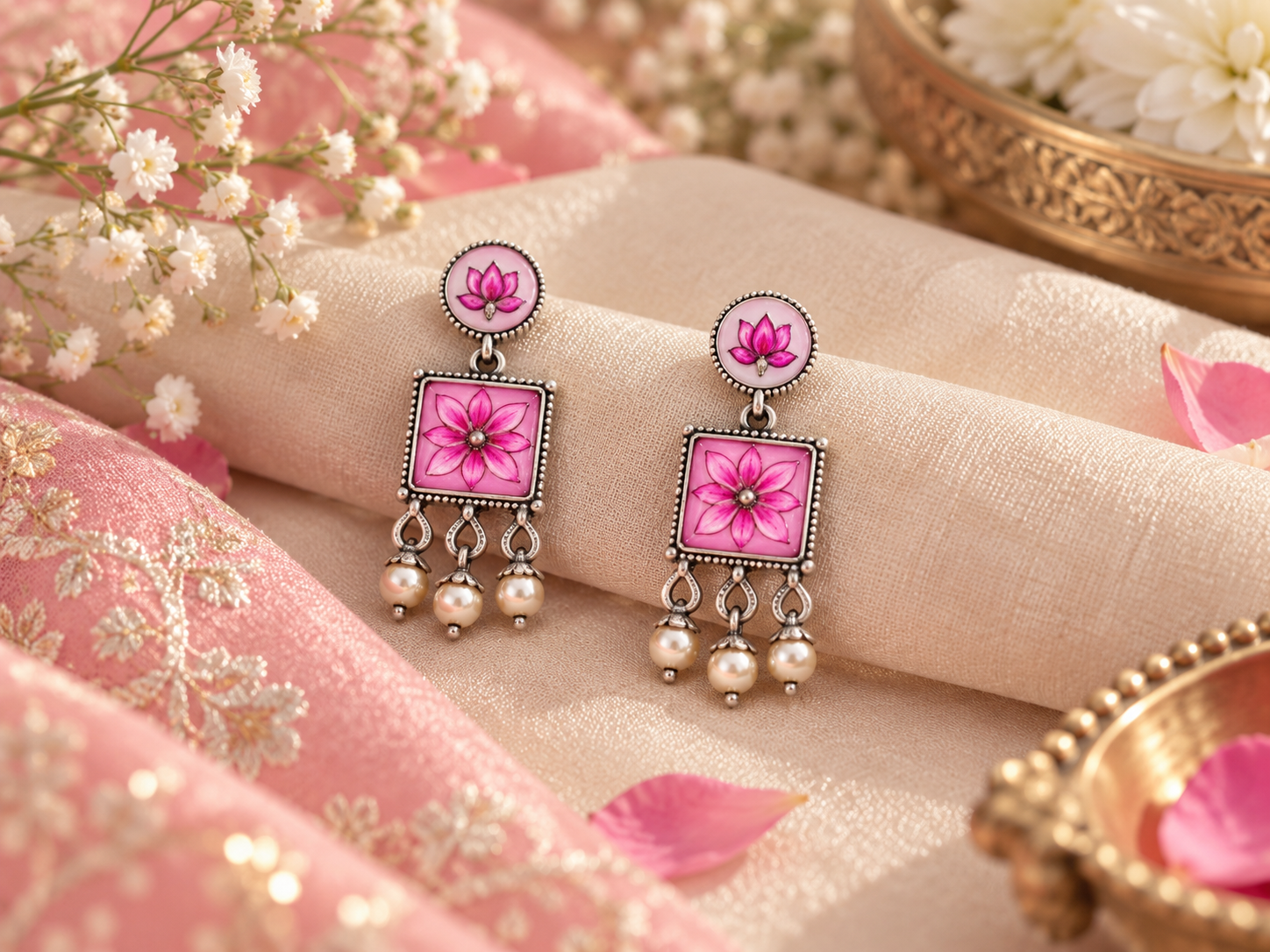 Kajri Meenakari Earrings