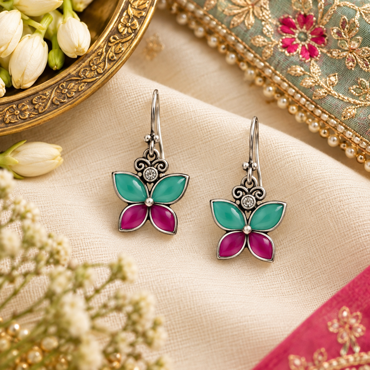 Vasanti Meenakari Earrings