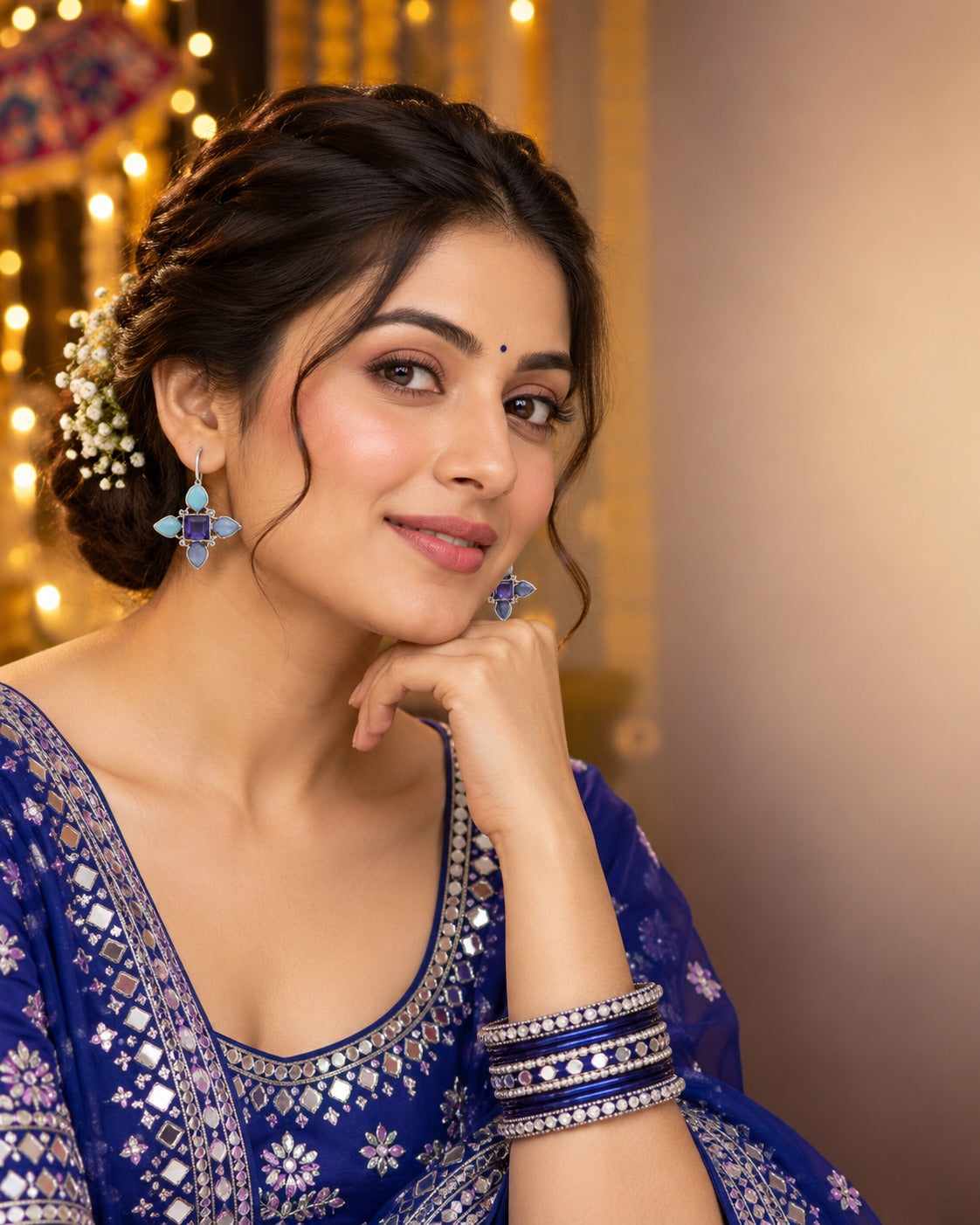 Roshni Meenakari Earrings