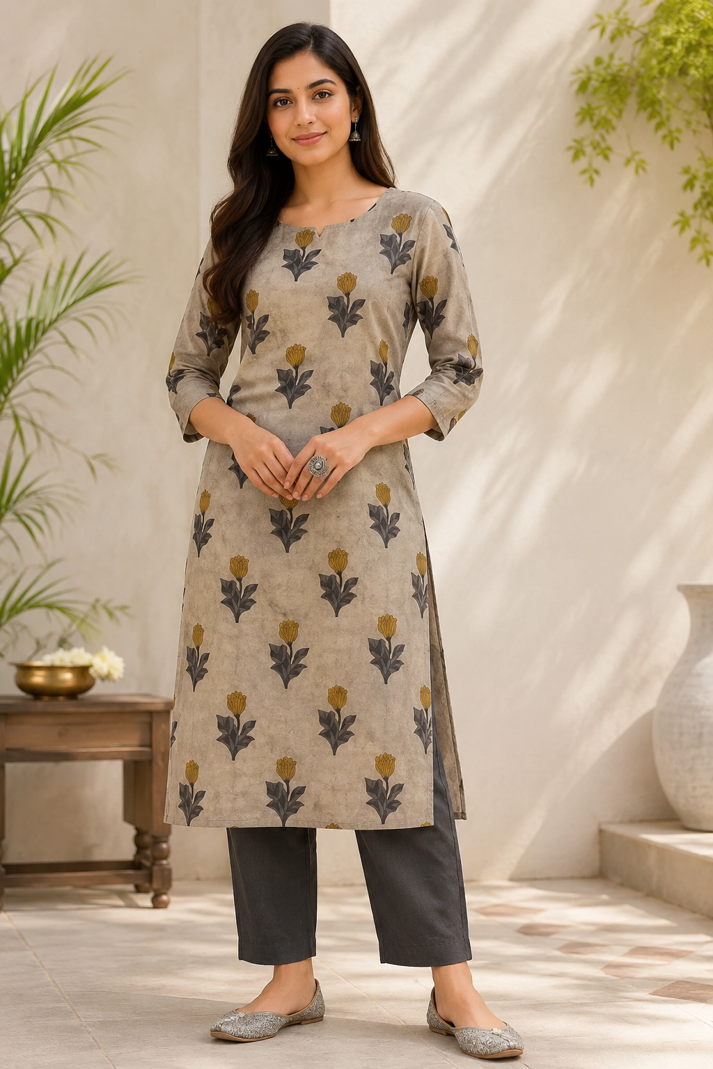 Premium Ajrakh Print [Nashpal dye] 2pcs Suit