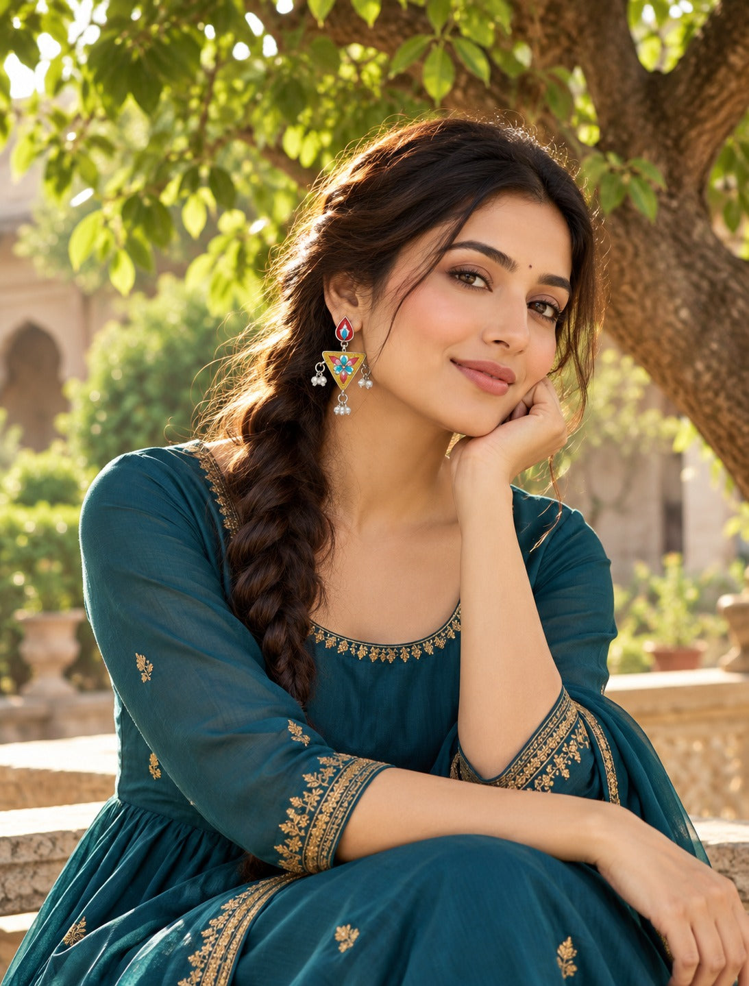 Abeer Meenakari Earrings