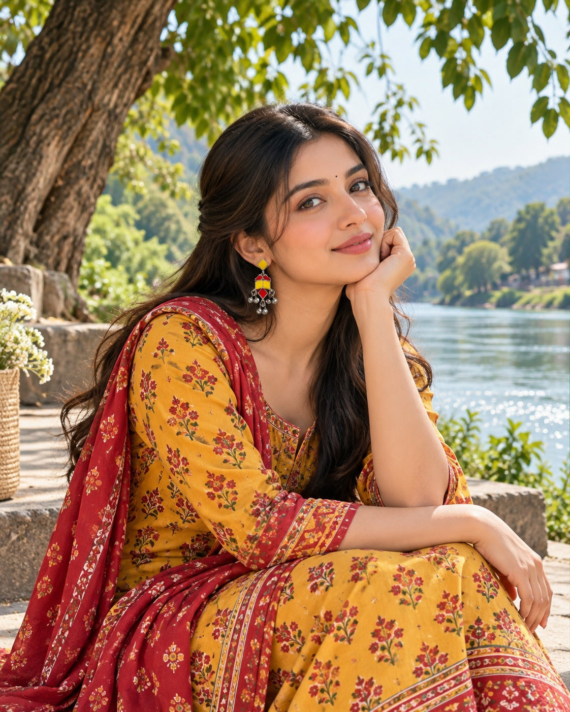 Mishri Meenakari Earrings