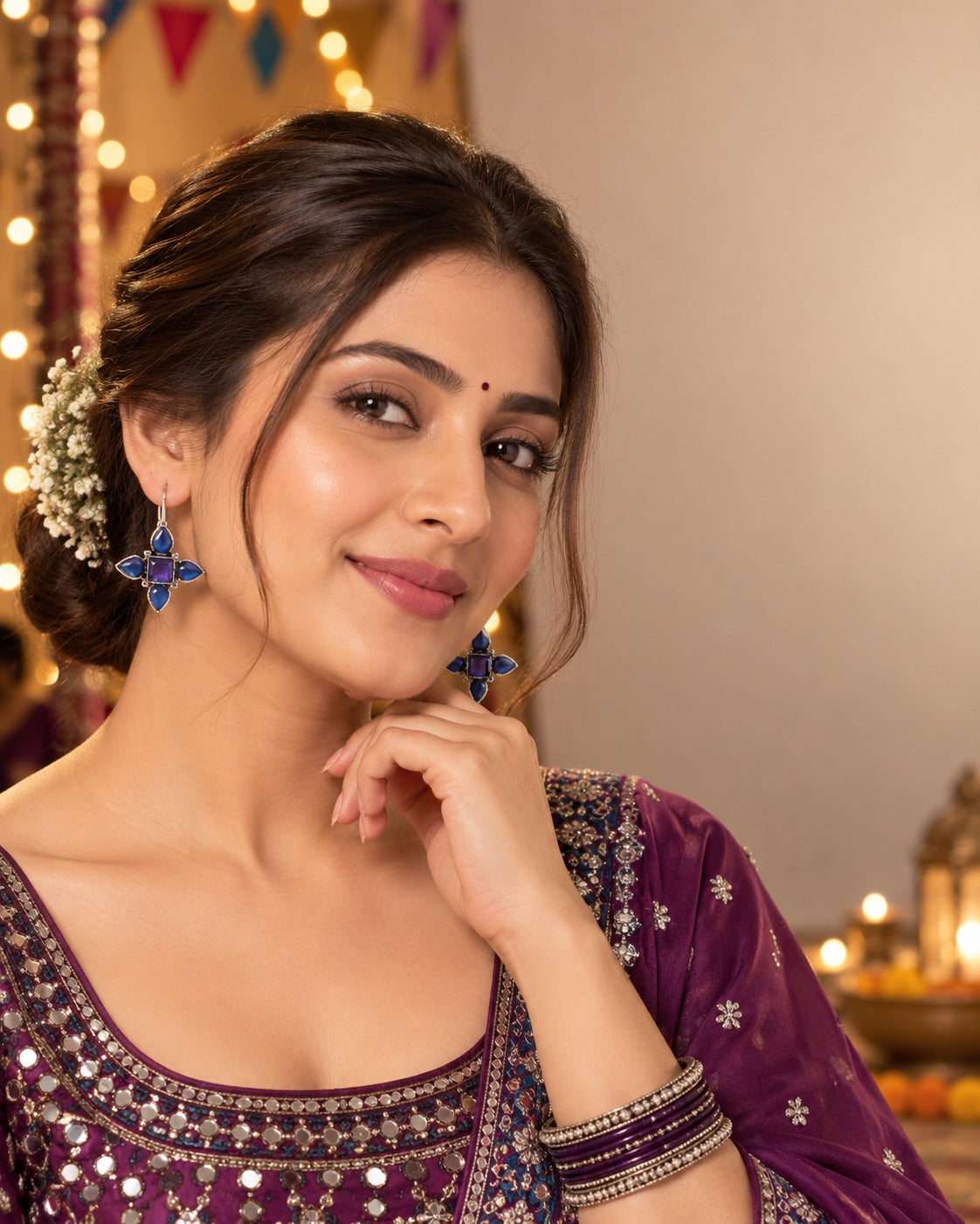 Roshni Meenakari Earrings