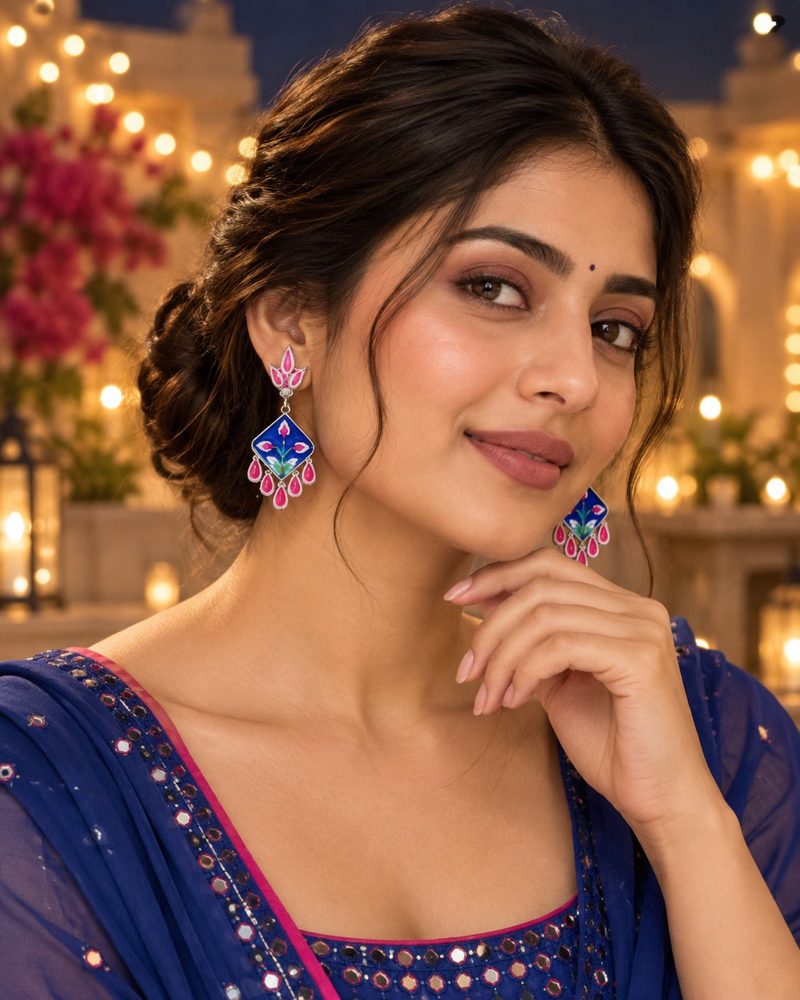 Elina Meenakari Earrings