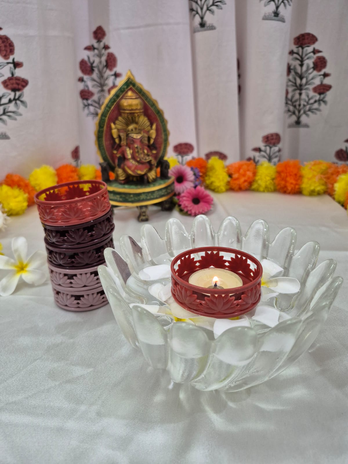 Lotus TeaLight Holder [ Mix Colour ] Set of 6