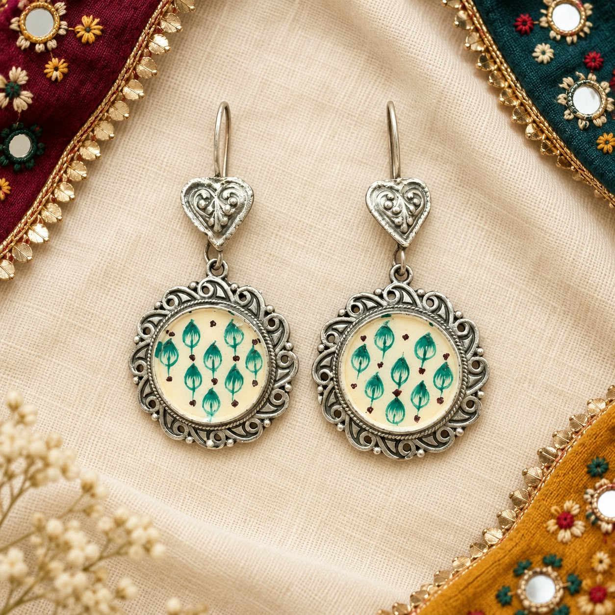 Shahi Meenakari Jhumki Earrings