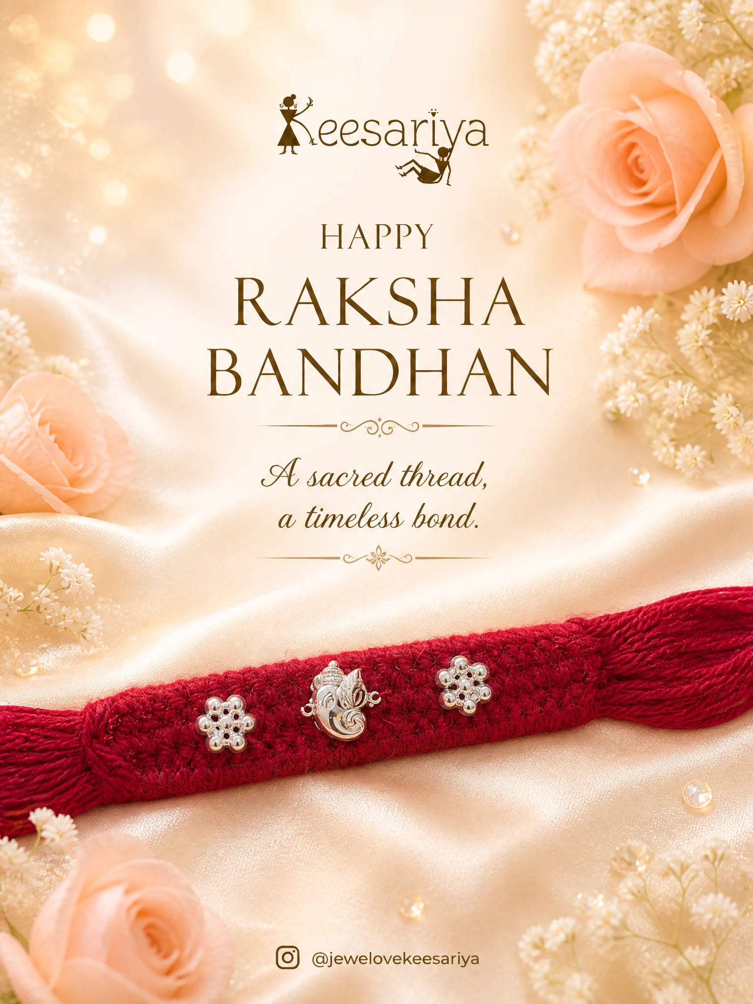 Minimal Silver Rakhi ( Purity 92.5% ) D 20