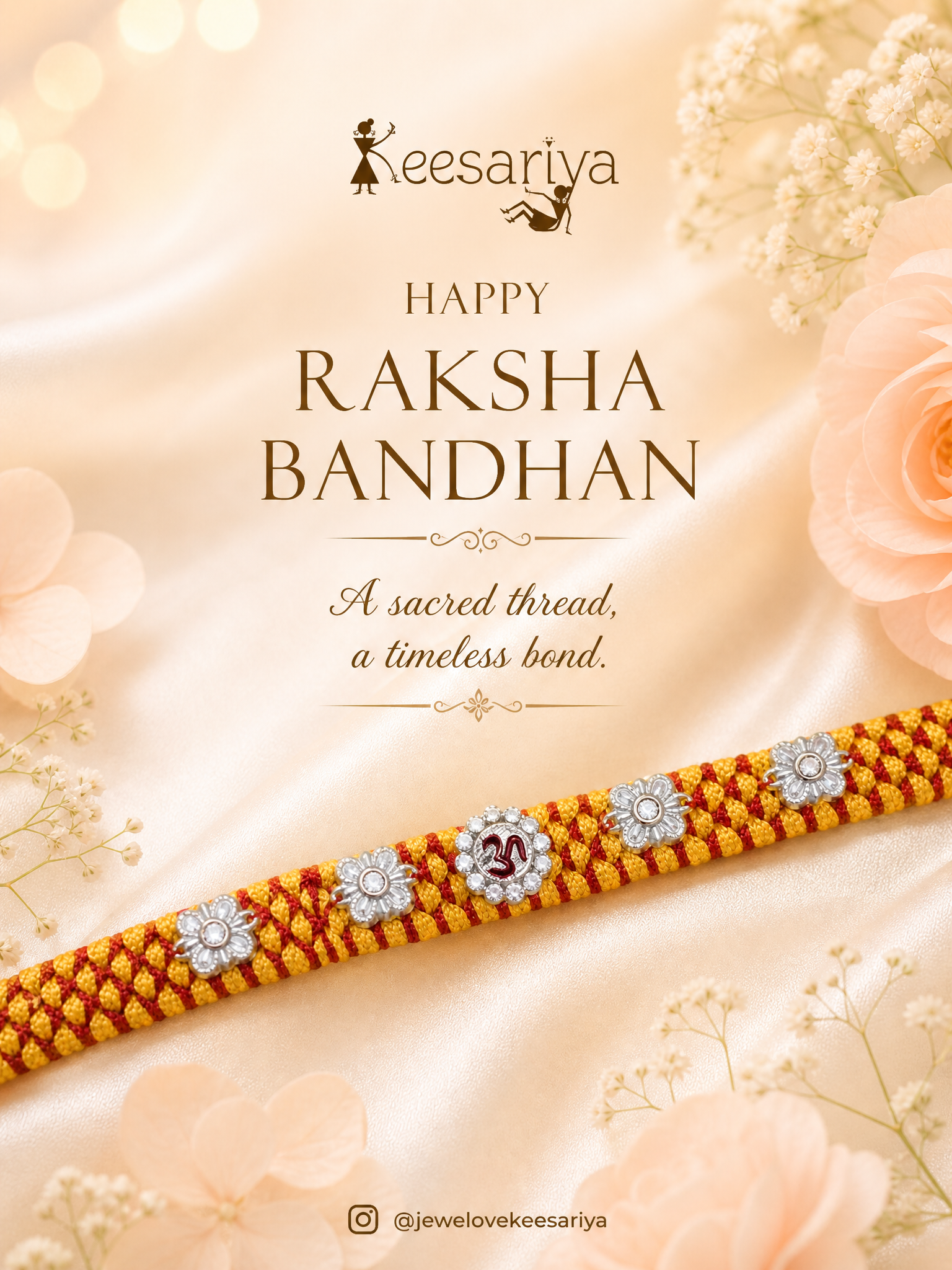 Minimal Silver Rakhi ( Purity 92.5% ) D 19