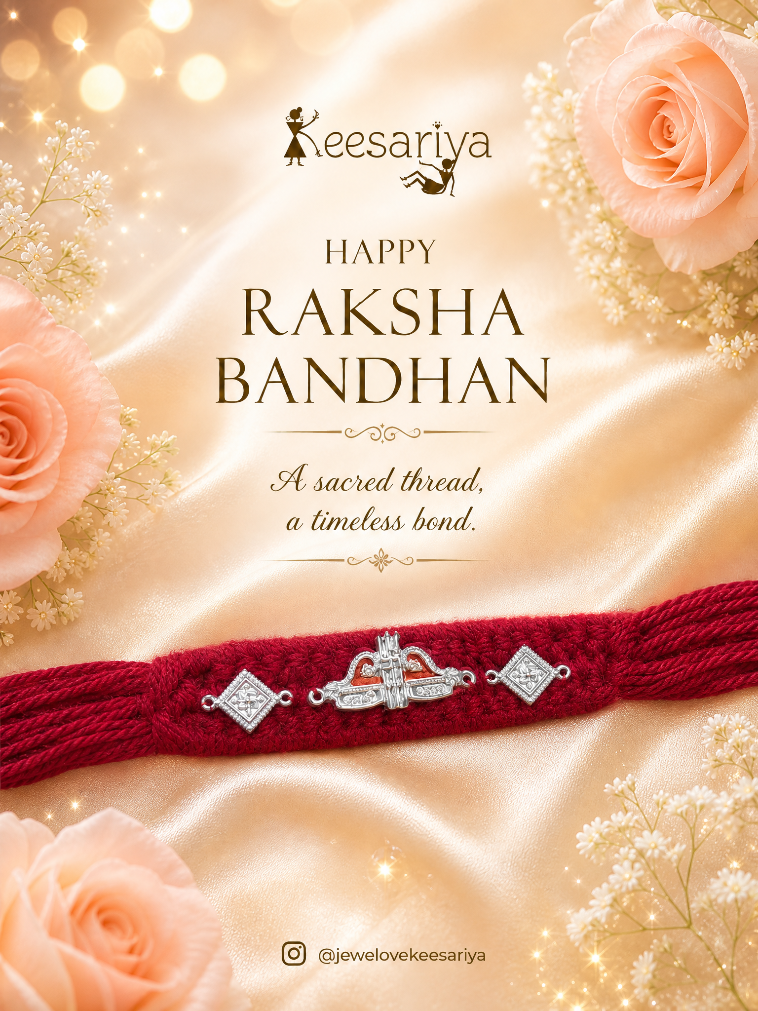 Minimal Silver Rakhi ( Purity 92.5% ) D 21
