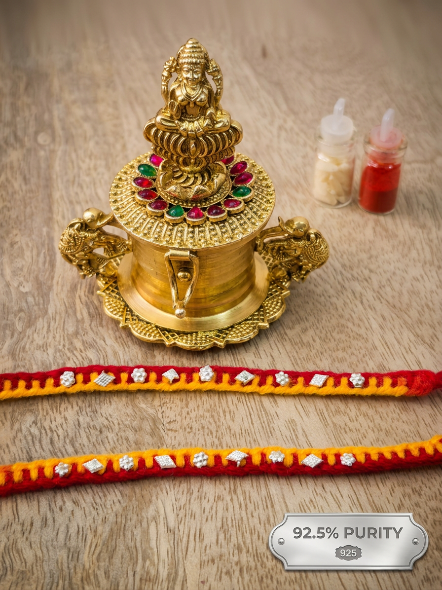 Minimal Silver Rakhi D 11 ( Purity 92.5% )