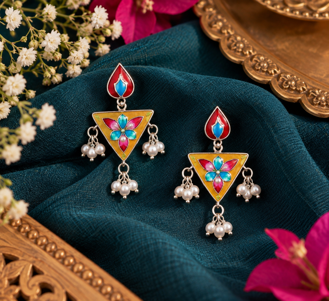 Abeer Meenakari Earrings