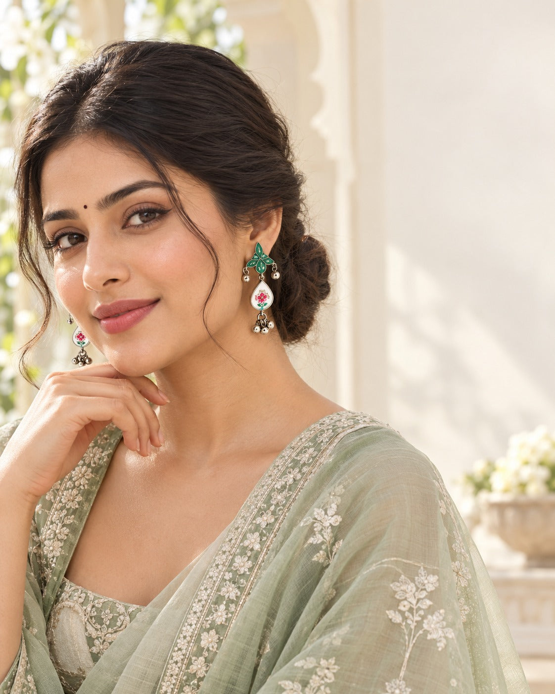 Juhi 2 Meenakari Earrings