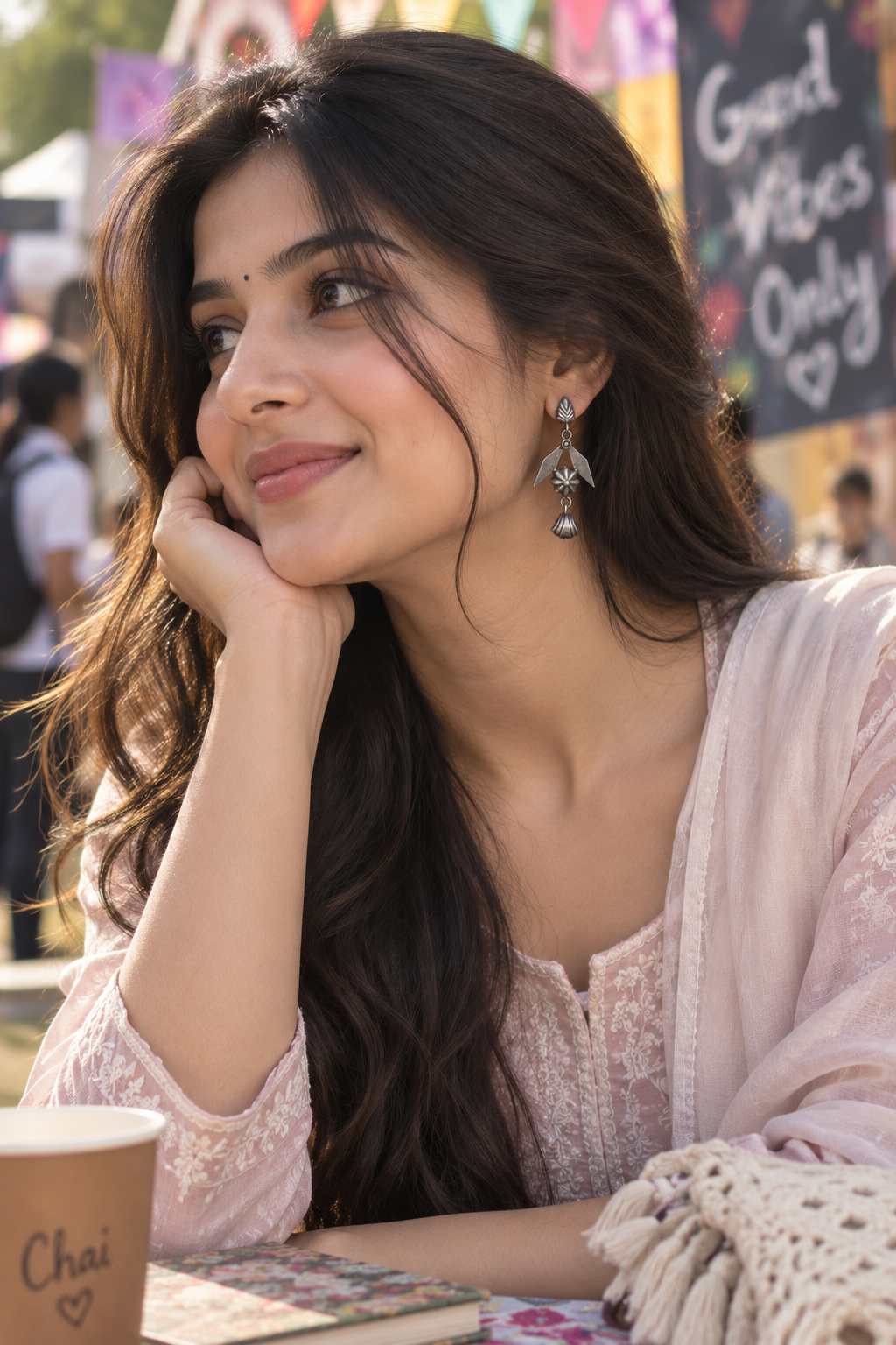 Aarika Silver Look Alike Earrings