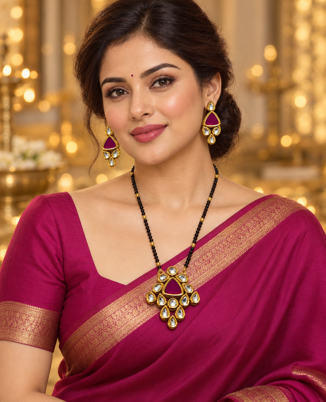 Seemanti Kundan Pendant Sets