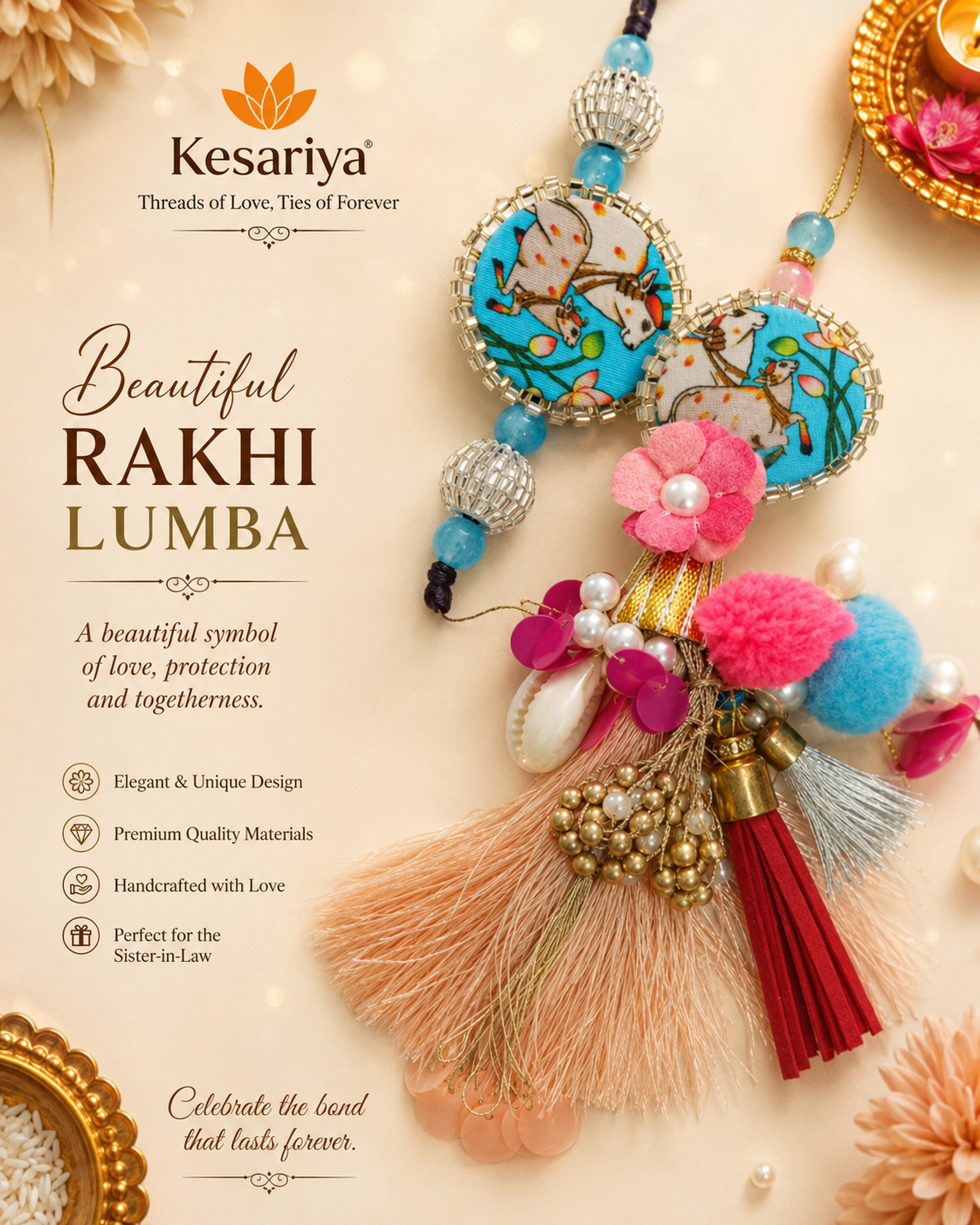 Perfect jodi Lavanya LUXE Loomba Rakhi sets
