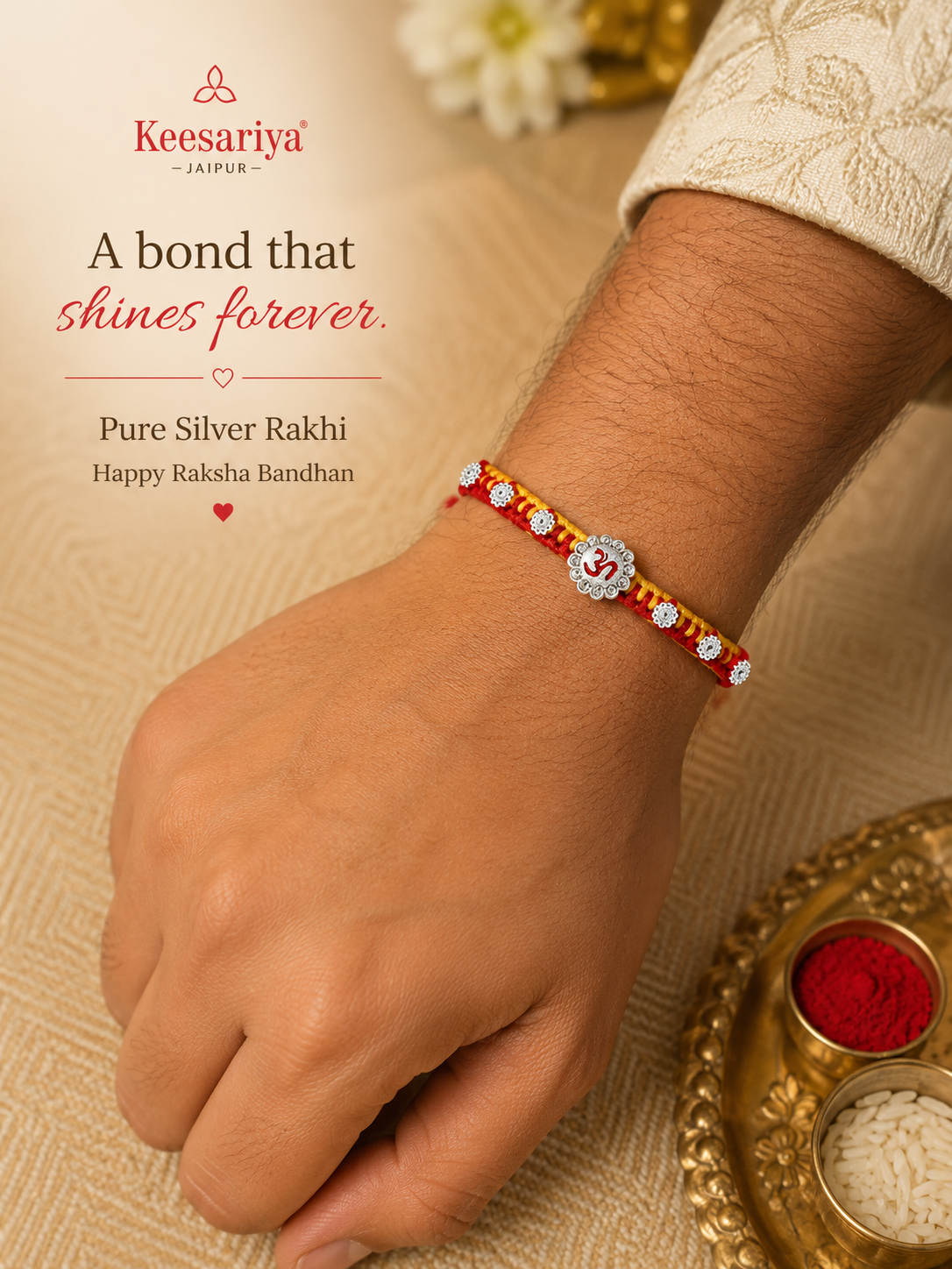Minimal Silver Rakhi D 13 ( Purity 92.5% )