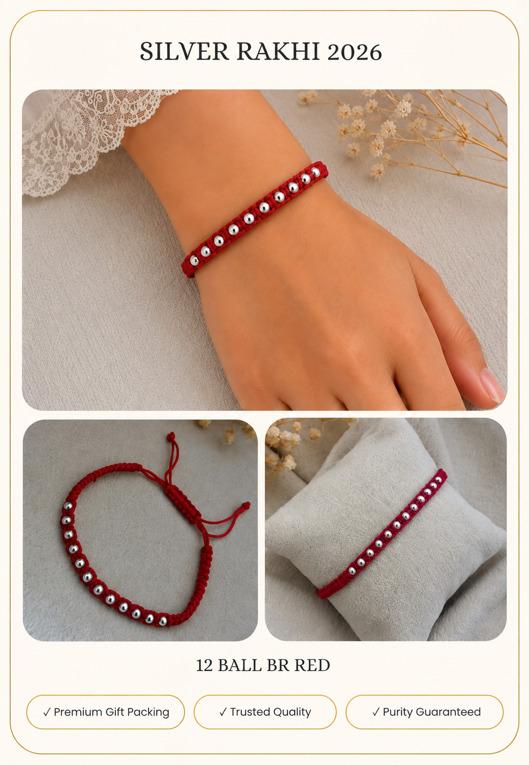 Minimal Silver Rakhi Design 2 ( Purity 92.5% )