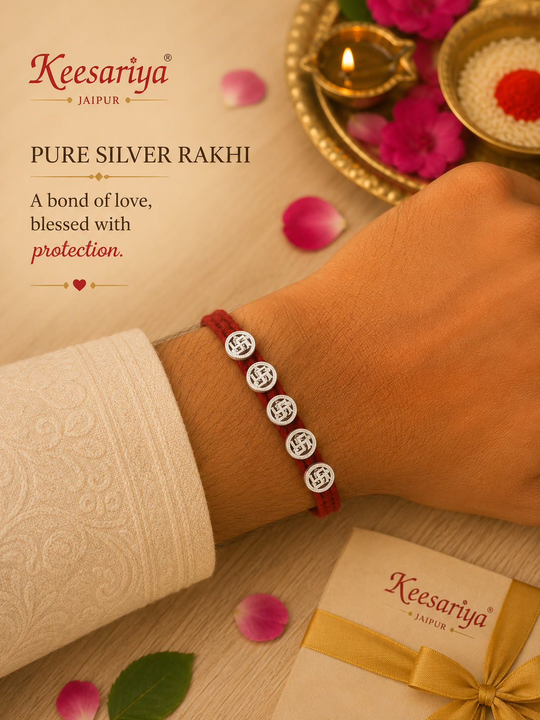 Oxidized Brass Bead Rakhis