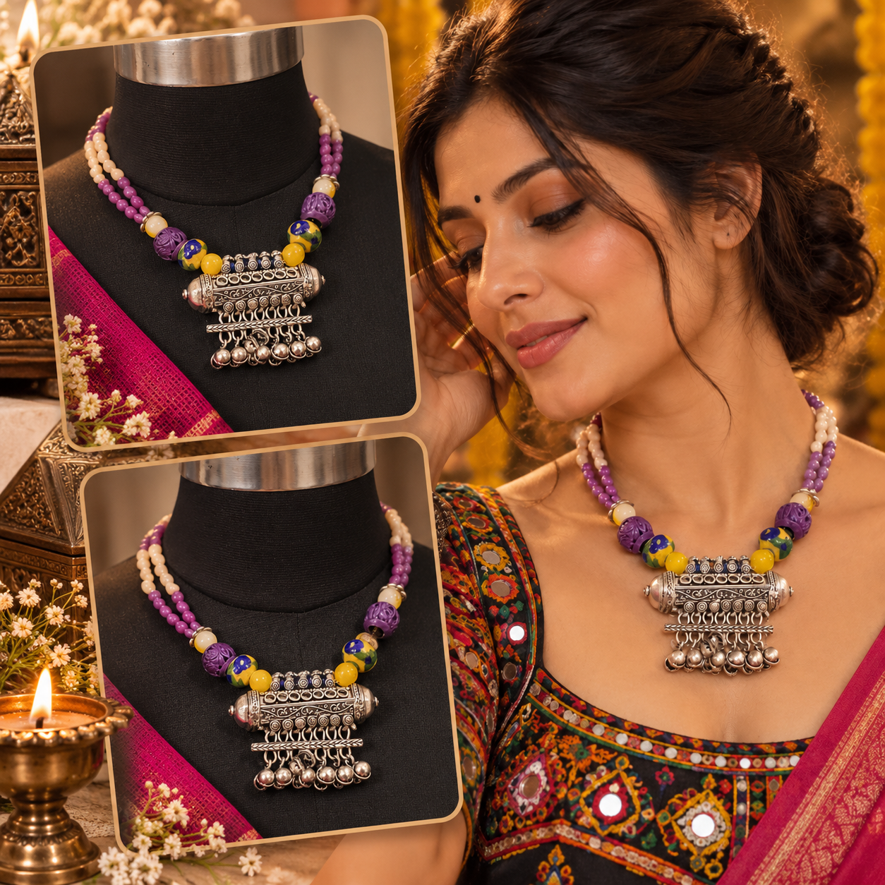 Noorza Afghani Pendant Set