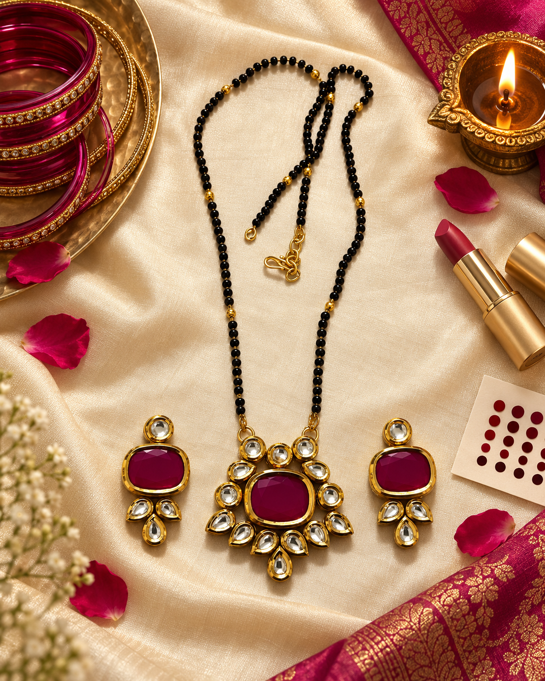 Kanak Rani Kundan Pendant Sets