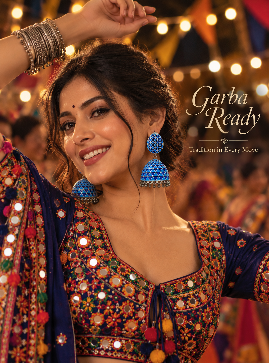 Silver Lookalike Neelpari Jhumka Earrings