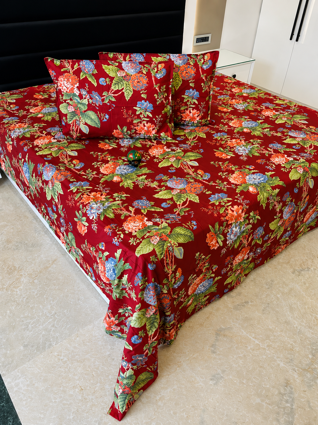 Pushpanjali Jumbo King Bedsheet Set |110x110 inches | 100% Cotton