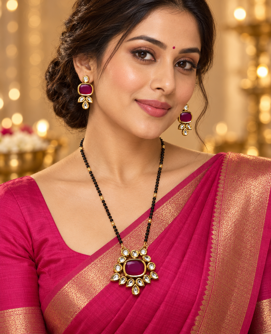 Kanak Rani Kundan Pendant Sets