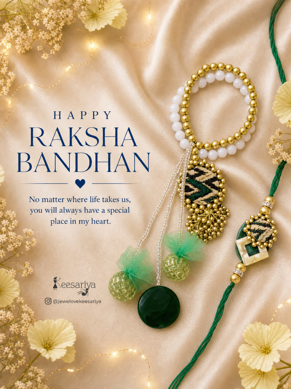 Orange Lavanya LUXE Loomba Rakhi sets