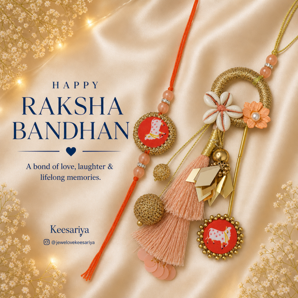Orange Lavanya LUXE Loomba Rakhi sets