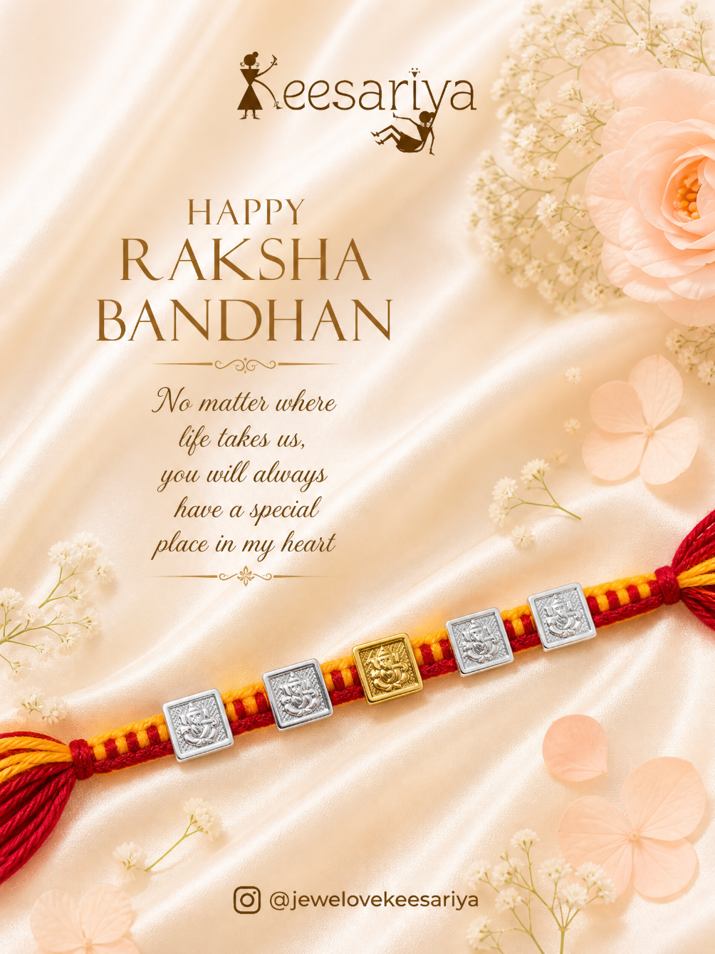 Minimal Silver Rakhi ( Purity 92.5% ) D 24